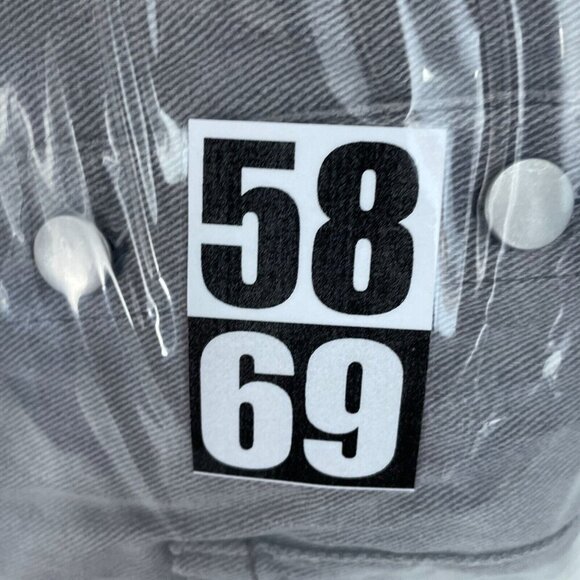 POL Distressed Gray Denim Button-Up Shirt With Frayed Hem By POL Size S 5869 - Picture 7 of 8